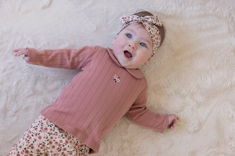 Feetje Longsleeve Pointelle Rib Woodland Bloom