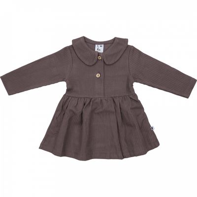 Klein-Baby Jurk Collar Rib