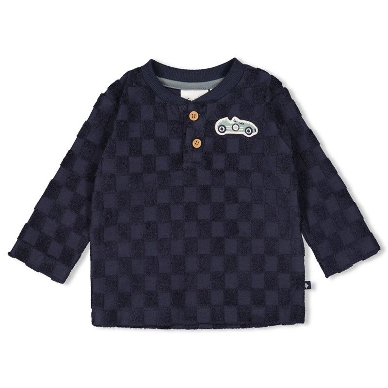 Feetje Longsleeve Ruit Badstof Let&#39;s Go!