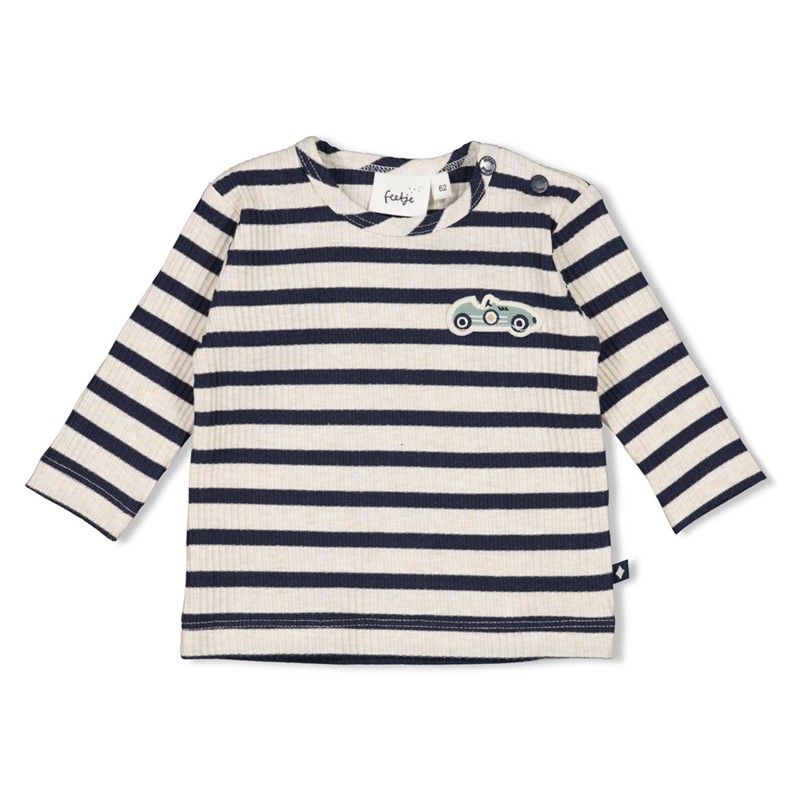 Feetje Longsleeve Rib Met Streep Let&#39;s Go!