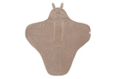 Jollein Wikkeldeken Bunny Cloudy Rib Milky Coffee