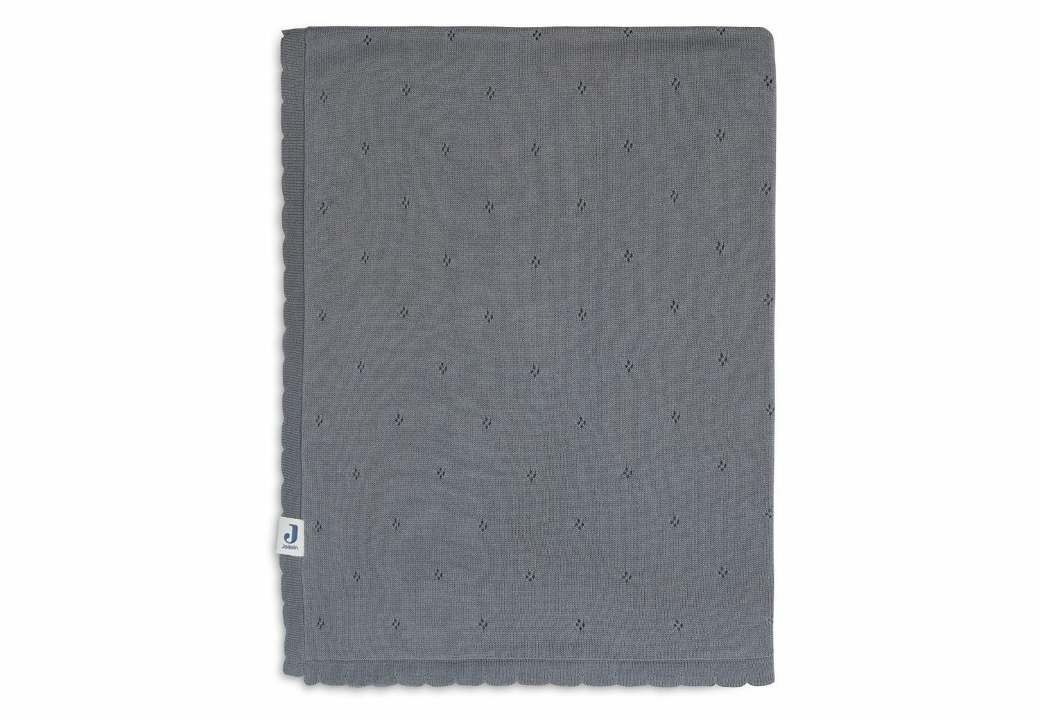 Jollein Deken Ledikant Pointelle Storm Grey 100x150 cm