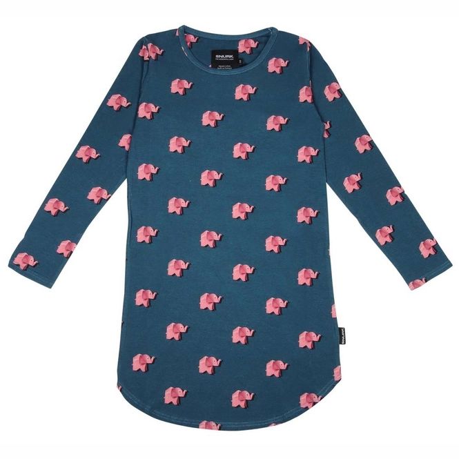 Snurk Dress Pink Elephant