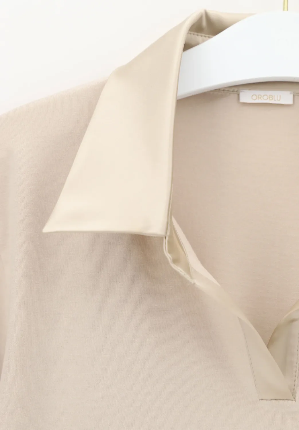 Oroblu Polo Shirt Long Sleeve Perfect Line Cotton