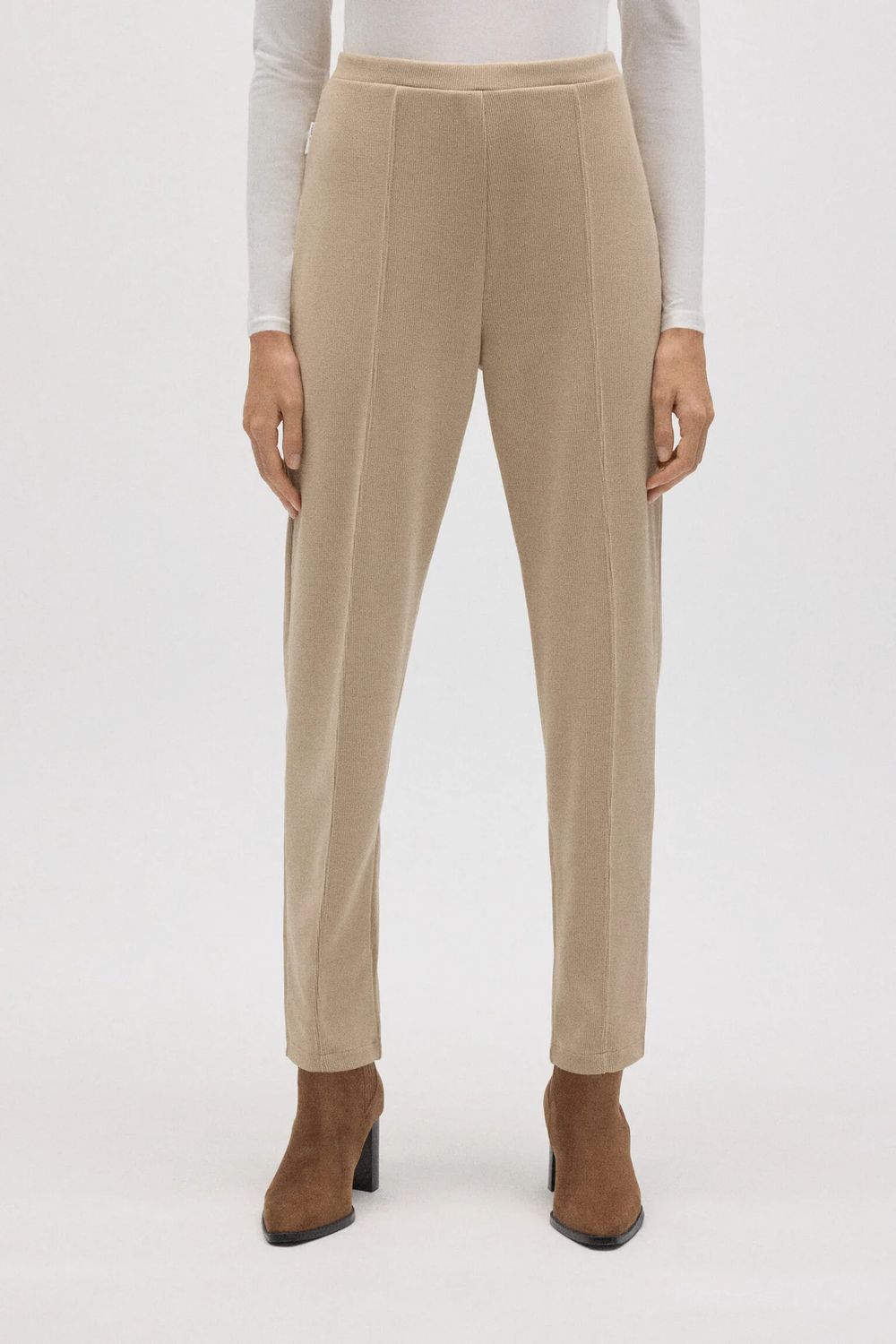 Ysabel Mora Broek Corduroy Effect Almond