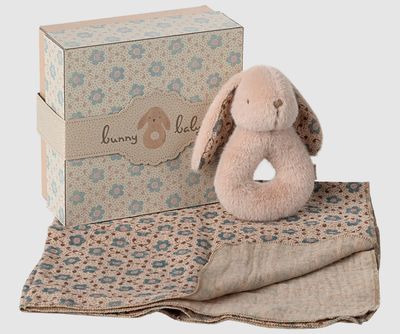 Maileg Bunny Rattle Set Powder