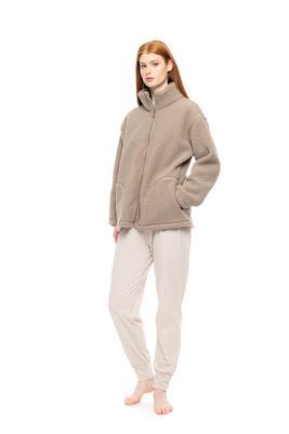 Pink Label Badjas - Korte Duster - Vest Fleece Elegant
