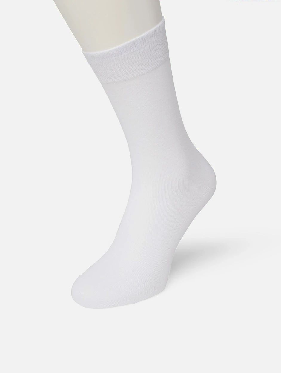Bonnie Doon Cotton Sock Women White