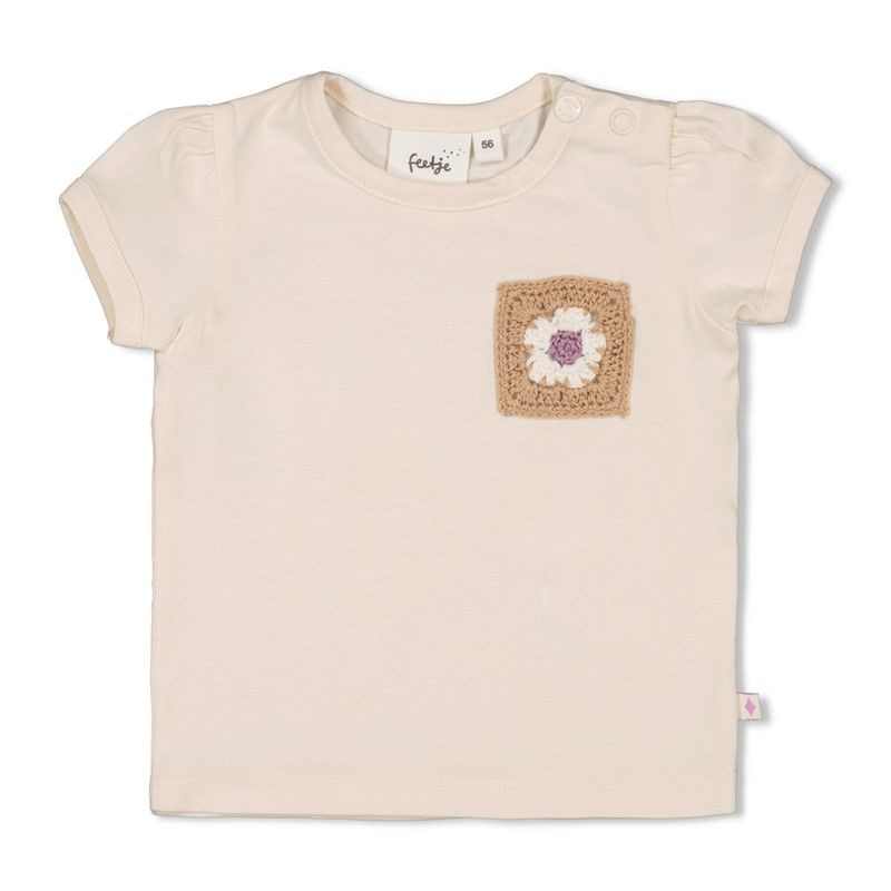 Feetje T-SHirt Met Crochet Zakje Flower Ranch