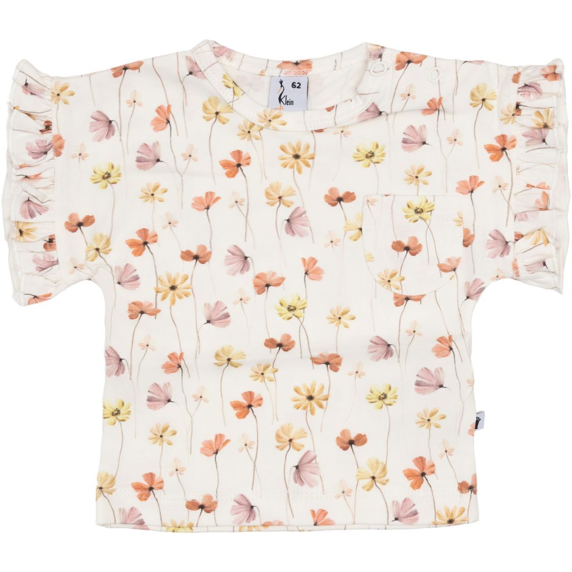 Klein Baby T-Shirt Ruffle Butterfly Flowers