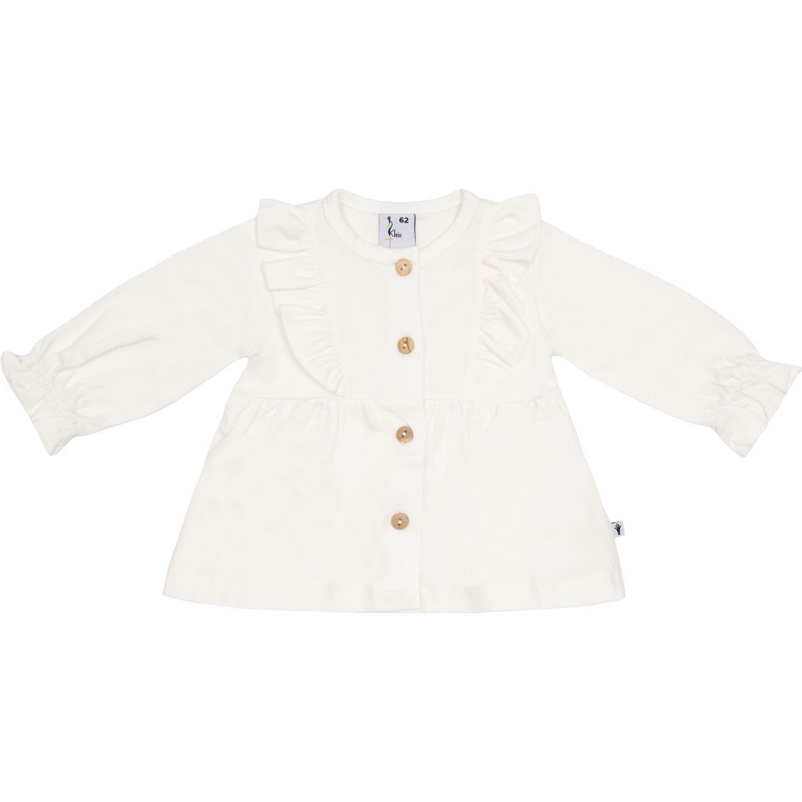 Klein Baby Vest Ruffle Off White