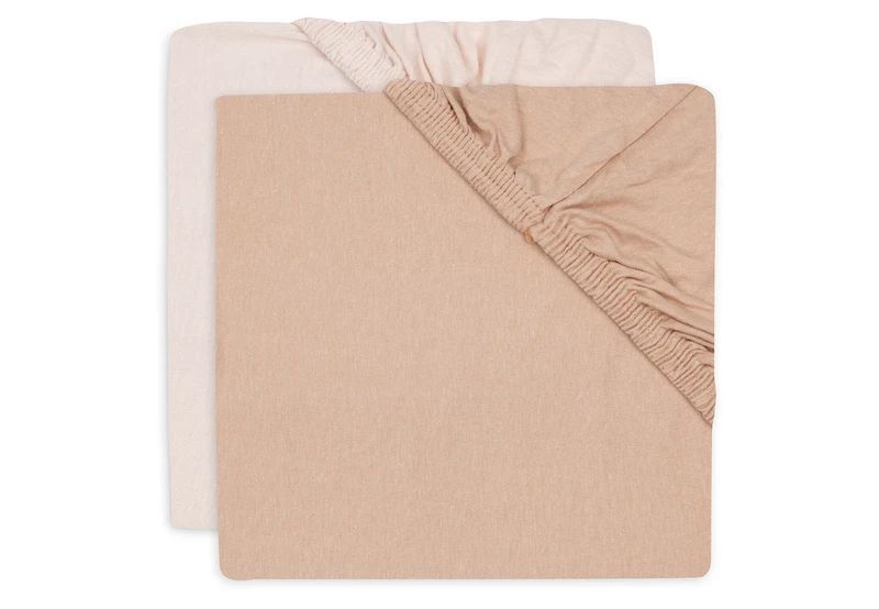 Jollein Hoeslaken Jersey 60 x 120 cm Blush/Wild Rose 2-Pack