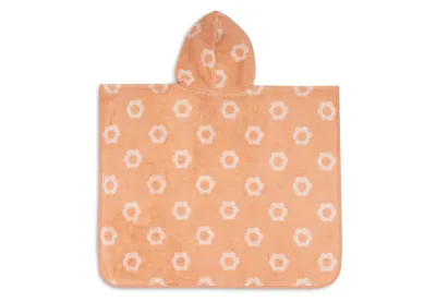 Jollein Badponcho Badstof Jacquard Reversible Flower Blush