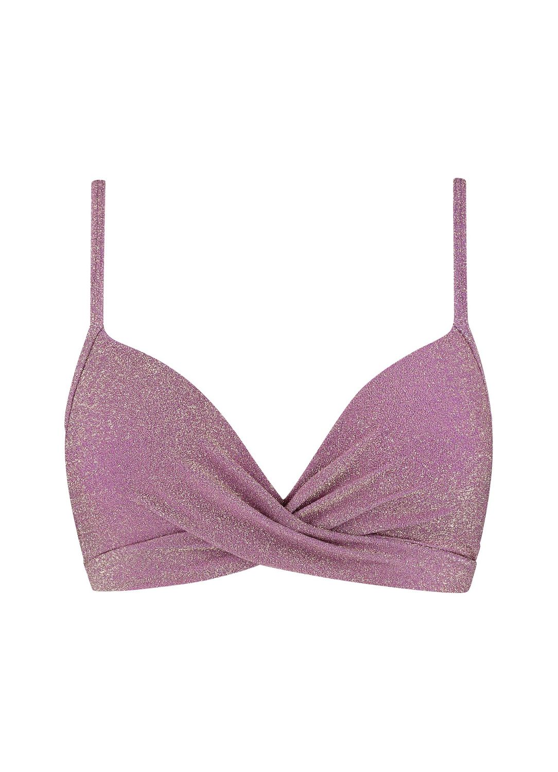 Beachlife Twist Bikinitop Mauve Glitter