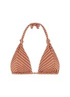 Beachlife Bikini Top Triangel Caramel Stripe