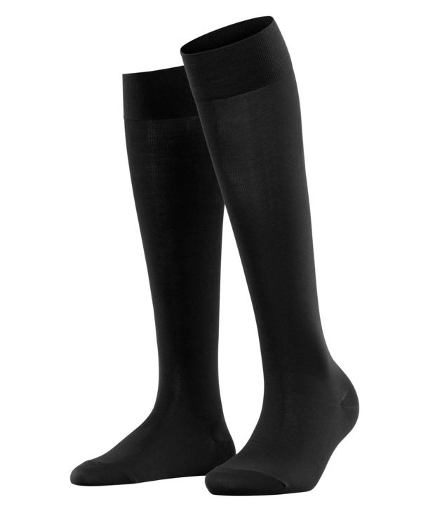 Falke Kniekous Cotton Touch Zwart