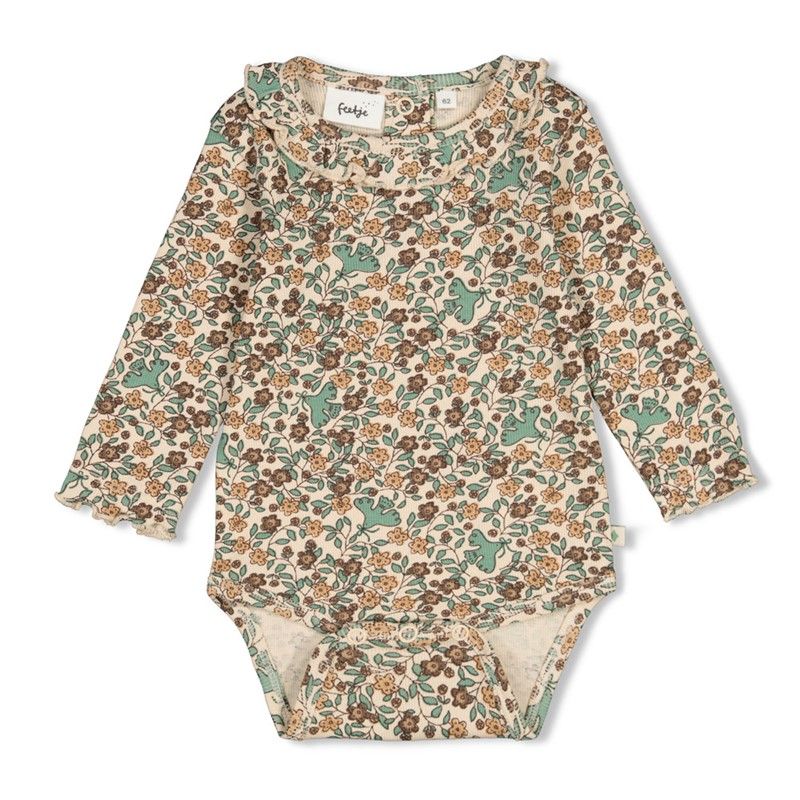 Feetje Romper Rib AOP Lucky Bloombird