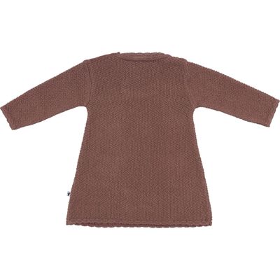 Klein Baby Dress Hearts Reddish Brown
