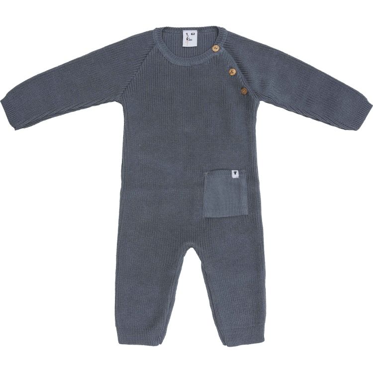 Klein Baby Jumpsuit Pocket Blue-Grey