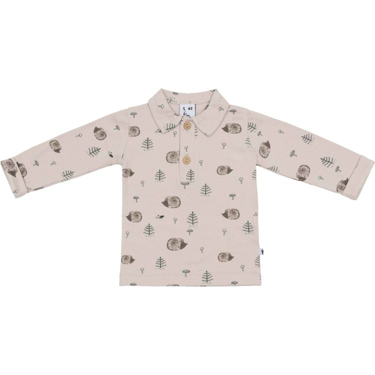 Klein Baby Poloshirt Longsleeve Hedgehog