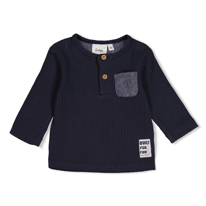 Feetje Longsleeve Rib Built For Fun Marine