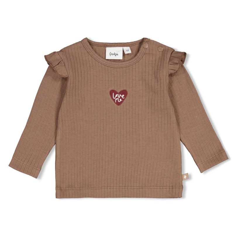 Feetje Longsleeve Rib My Little Love Taupe
