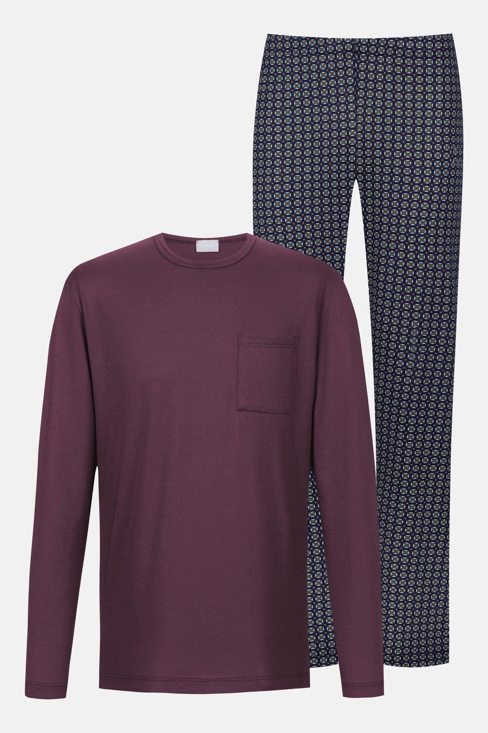Mey Pyjama Evening Geo Oxblood