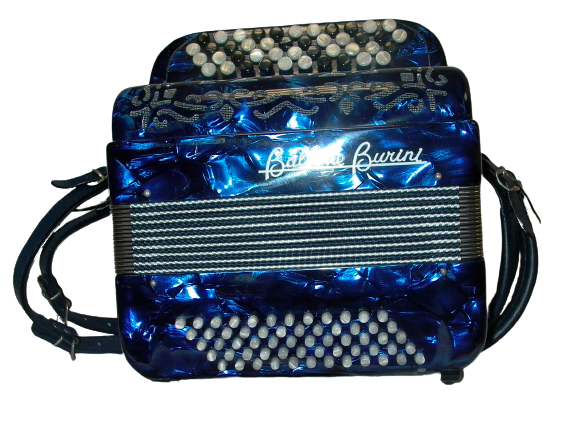 Accordéon Ballone Burini 60 basses  bleu