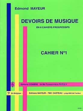 Cahiers de devoirs de musique - N° 1