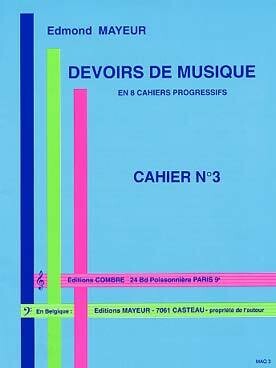 Cahiers de devoirs de musique - N° 3