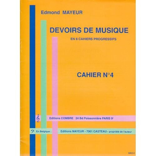DEVOIRS DE MUSIQUE CAHIER 4