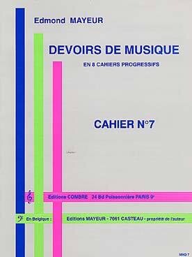 Cahiers de devoirs de musique - N° 7