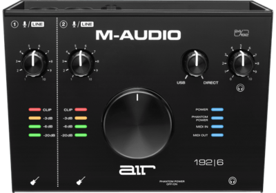 M-AUDIO - RMD AIR192X6 bouclier
2 entrées / 2 sorties + MIDI