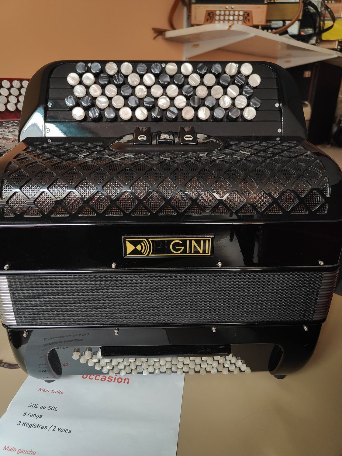 Pigini couleur noir 78 basses (standard) - Occasion