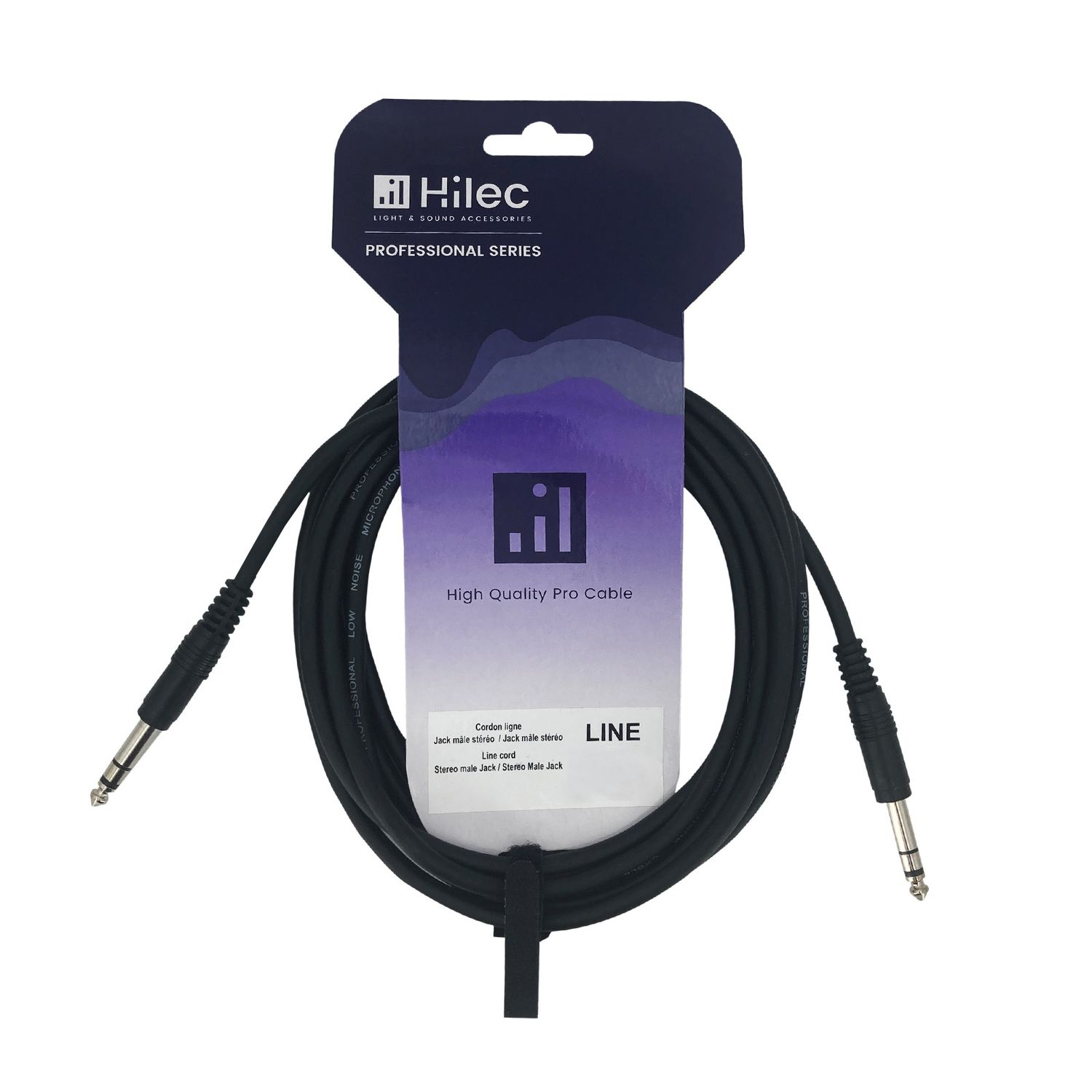 Cordon ligne Jack stéréo mâle / Jack stéréo mâle – 3m