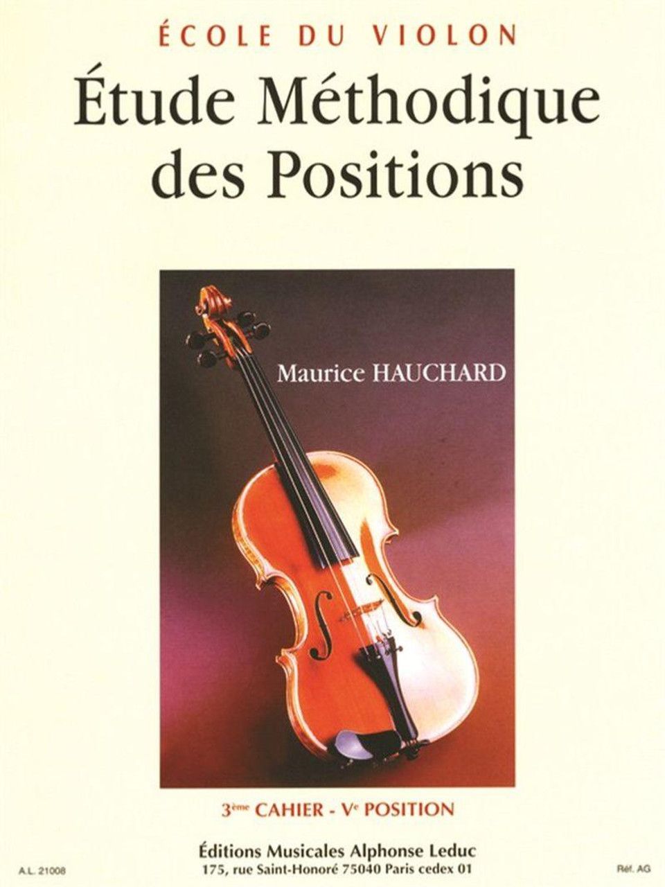 HAUCHARD - Ecole du violon - Etude méthodique des positions 3ème cahier