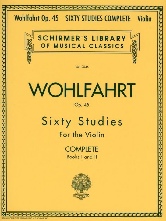 WOHLFAHRT - 60 études complète Op.45 - livre I et II