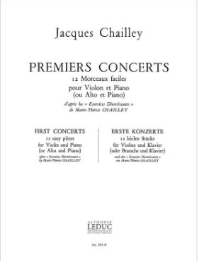 CHAILLEY - Premiers concerts pour violon et piano