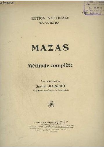 MAZAS - Méthode complète pour violon