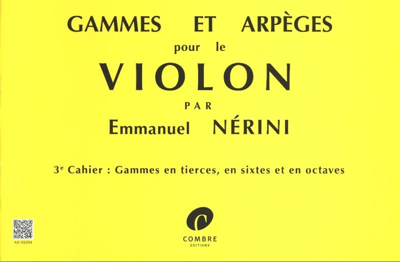 NERINI - Gammes et arpèges pour le violon - 3ème cahier