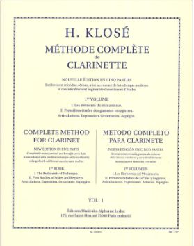 H.KLOSE - Méthode complète de clarinette - Vol.1