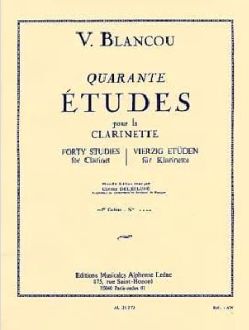 BLANCOU - 40 études pour la clarinette - 1er cahier