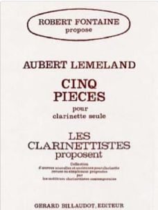 LEMELAND - 5 pièces pour clarinette seule