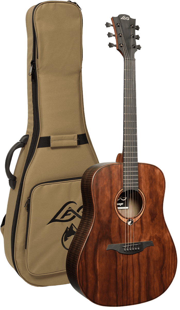 LAG Sauvage D - Guitare acoustique - Dreadnought - avec housse
