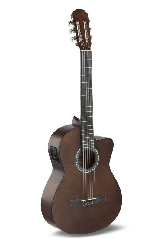 PURE GEWA Basic- Guitare électro - classique - Noyer