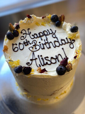 Vegan Lemon and Blueberry Celebration Cake