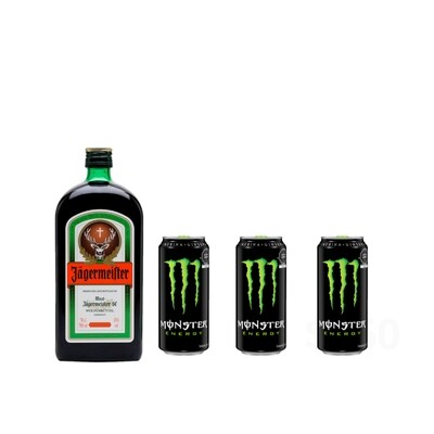 Combo 1 Licor Jagermeister + 3 Monster Lata 473 ml