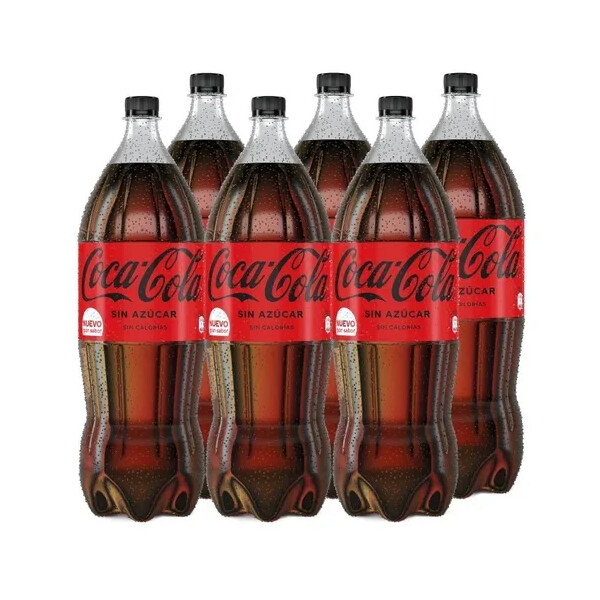 Refresco Coca Cola Zero Botella 2,25 L Pack x 6