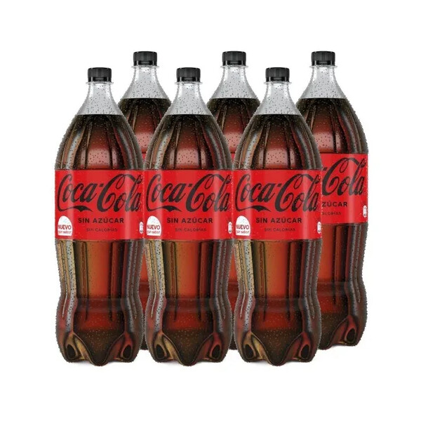 Refresco Coca Cola Zero Botella 2,25 L Pack x 6 Refresco Coca Cola Zero Botella 2,25 L Pack x 6