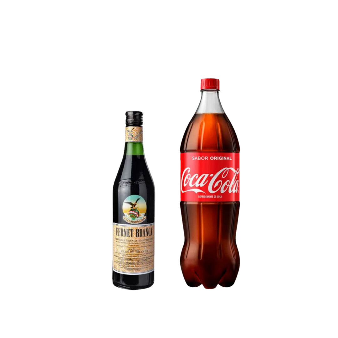 Fernet Branca 750 ml + Coca Cola 1,5 L